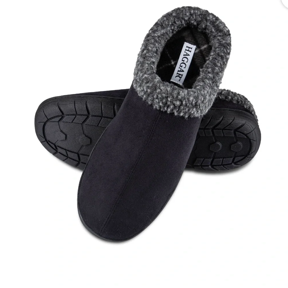 Haggar‎ Men's Open Back Memory Foam Padded Clog Slippers SIZE XL (11-12)